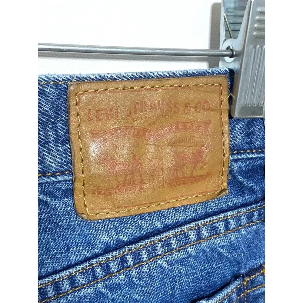Levis White Oak Cone Denim Button Fly Jeans Shorts Women 27 Cuffed Summer Casual - Picture 5 of 13